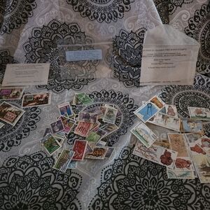Vintage Postage Stamps Collection Roughly 73 Stamps